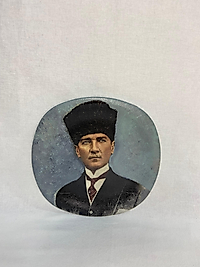 Atatürk Desenli Dekoratif Tabak