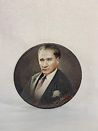 Atatürk Desenli Dekoratif Tabak