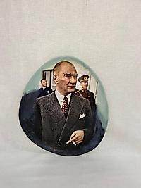 Atatürk Desenli Dekoratif Tabak