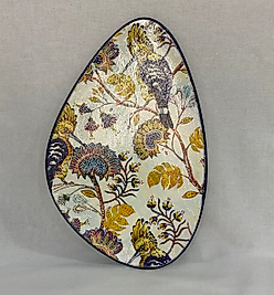 Karışık Desenli Yuvarlak Tabak